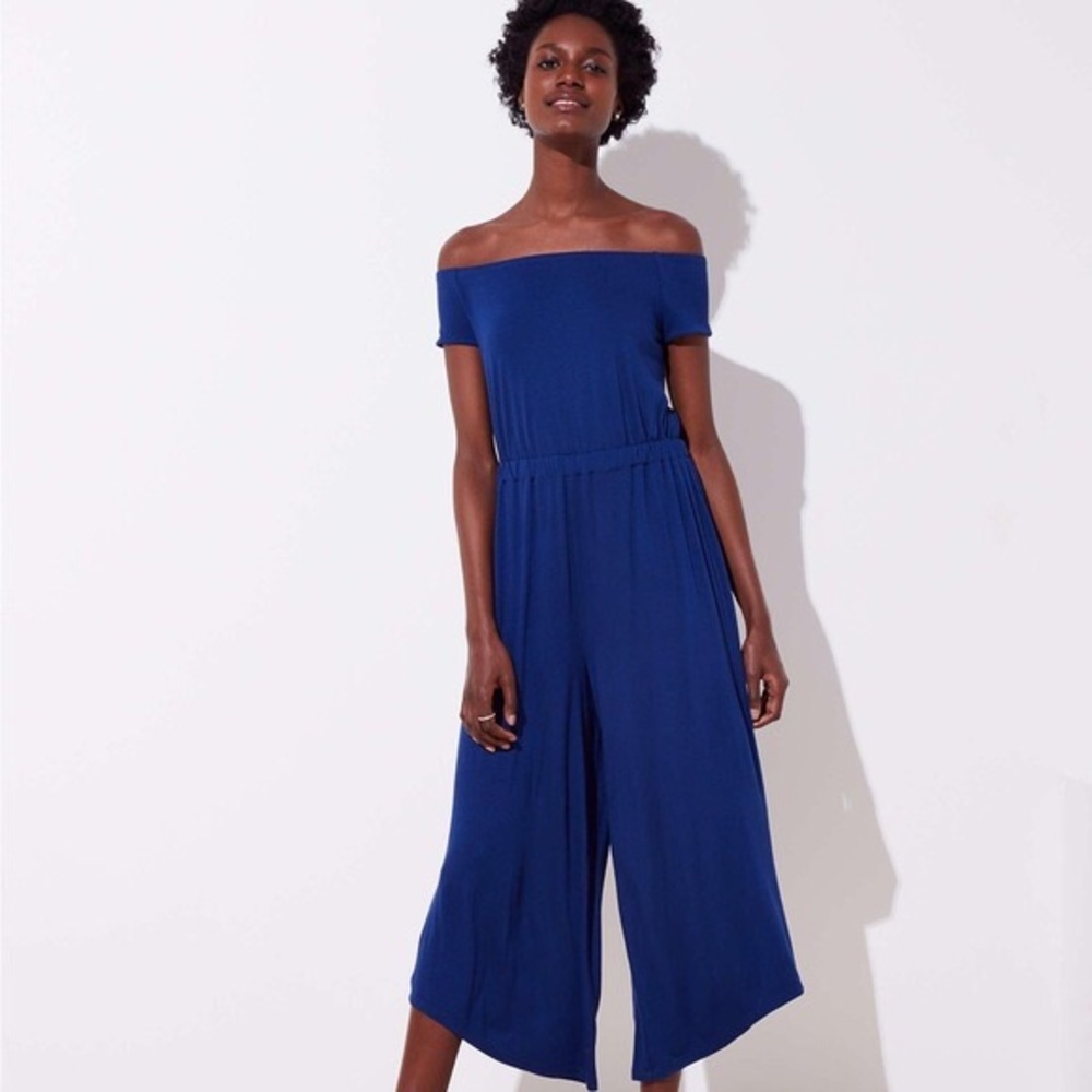 LOFT Beach Off Shoulder Jumpsuit